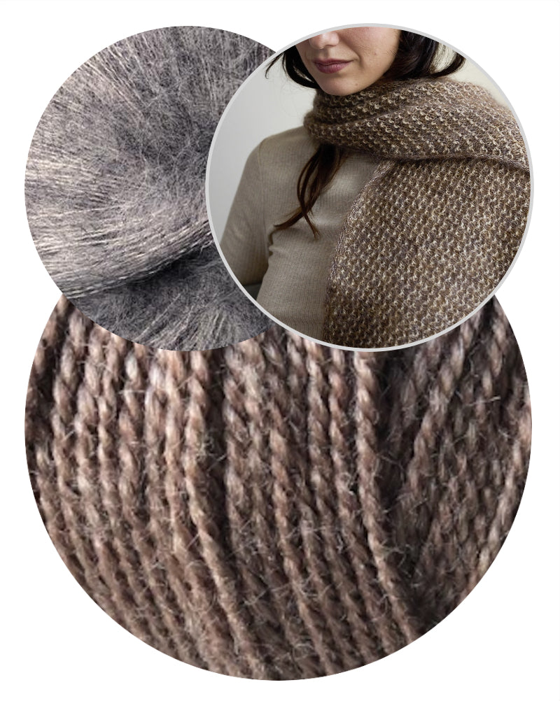 Thit Shawl | õrn Wild & Softi ja Kid Setat sisaldav struktuurne sall Garnilt Gepard