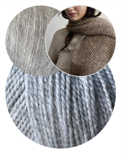 Thit Shawl | õrn Wild & Softi ja Kid Setat sisaldav struktuurne sall Garnilt Gepard