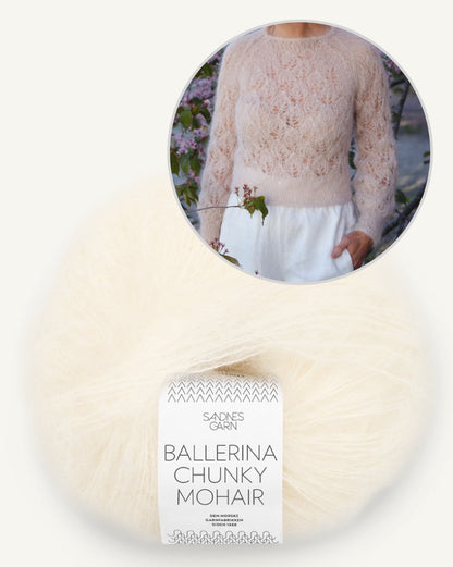 Tiny Leaves Sweater von Auguste Knit mit Ballerina Chunky Mohair von Sandnes Garn 6