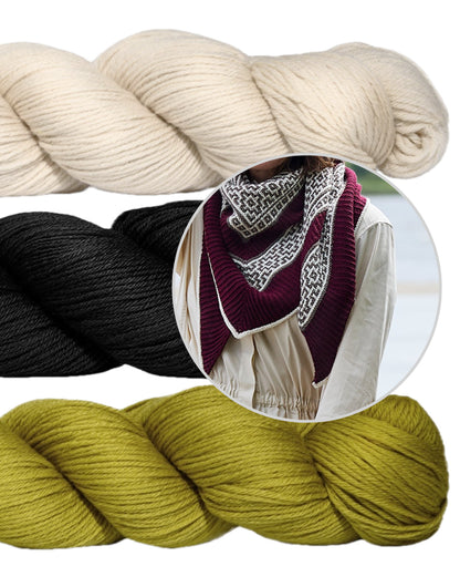 True Love | kontrastains lakats no Cheeky Merino Joy dzijas, ko ražo Rosy Green Wool
