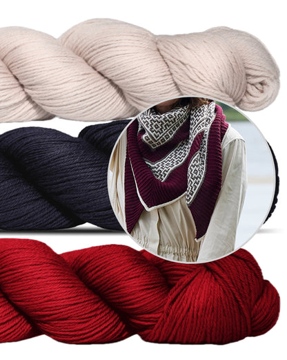 True Love | kontrastains lakats no Cheeky Merino Joy dzijas, ko ražo Rosy Green Wool