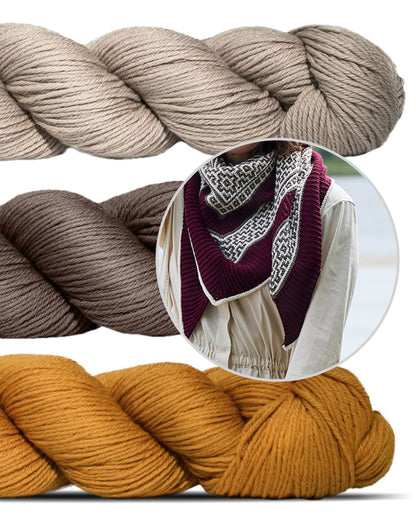 True Love | kontrastains lakats no Cheeky Merino Joy dzijas, ko ražo Rosy Green Wool