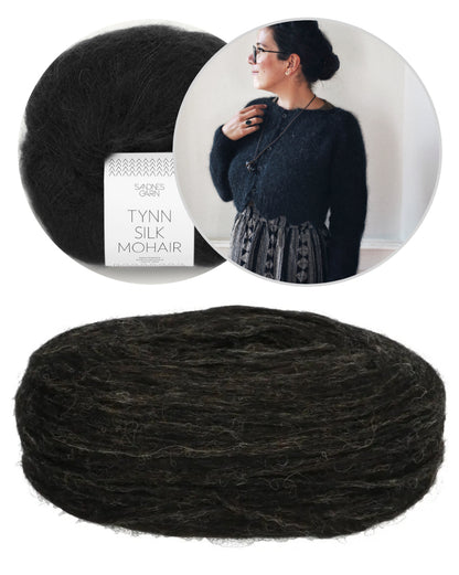 Tulip Cardigan | zarte Musterkante aus Plötulopi und Tynn Silk Mohair