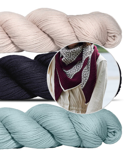 True Love | kontrastains lakats no Cheeky Merino Joy dzijas, ko ražo Rosy Green Wool