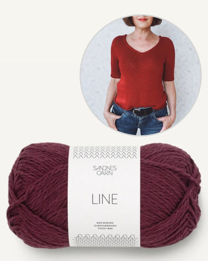 rosa p. Uukii Shirt mit Line von Sandnes Garn 7