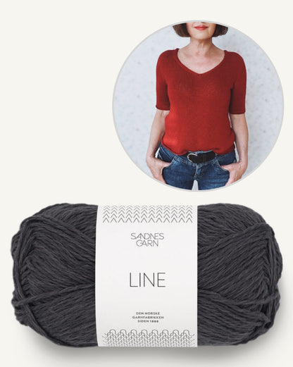 rosa p. Uukii Shirt mit Line von Sandnes Garn 10