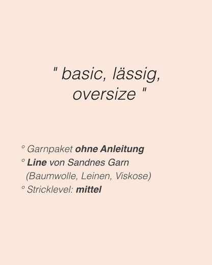 Vanilla Chilla Tee | basic, casual, oversized from Line by Sandnes Garn
