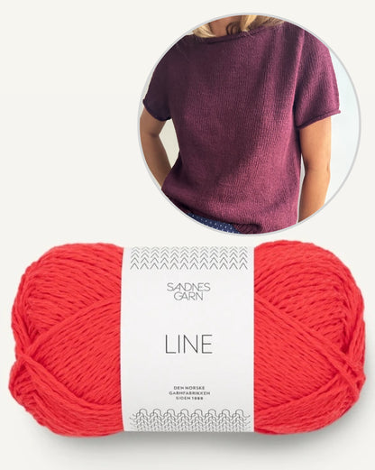 LeKnit Vega Tee mit Line von Sandnes Garn 10