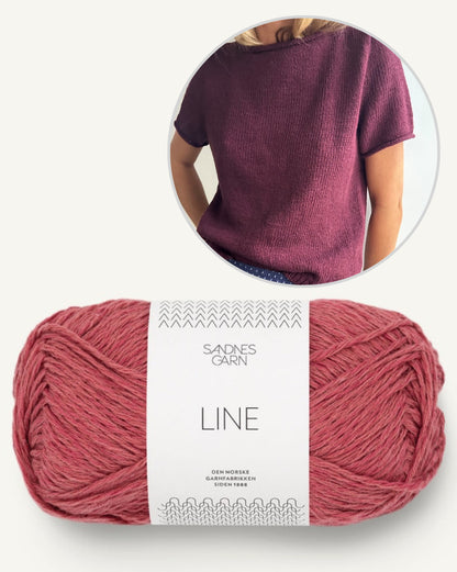 LeKnit Vega Tee mit Line von Sandnes Garn 9