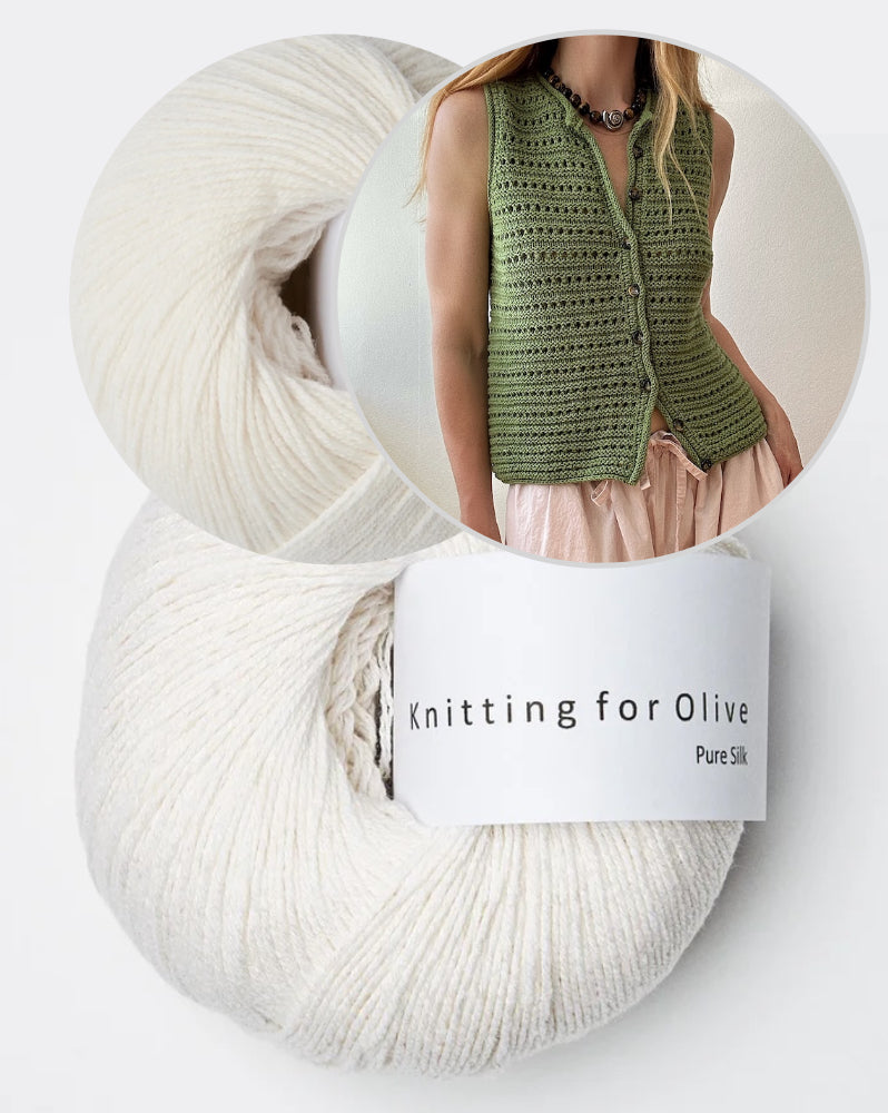 Vest No. 10 | luftige Weste aus Merino und Pure Silk von Knitting for Olive