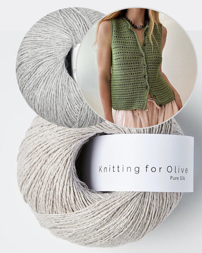 Vest No. 10 | luftige Weste aus Merino und Pure Silk von Knitting for Olive