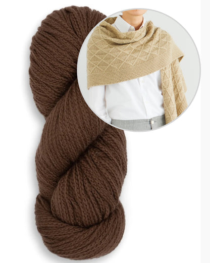 Void Shawl | zacht diamantpatroon van Far van Woolfolk