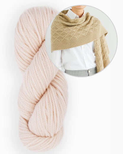 Void Shawl | zacht diamantpatroon van Far van Woolfolk