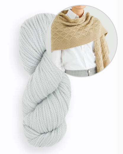 Void Shawl | zacht diamantpatroon van Far van Woolfolk