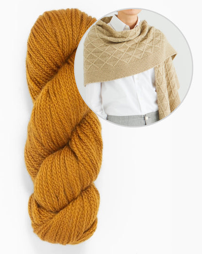 Void Shawl | zacht diamantpatroon van Far van Woolfolk