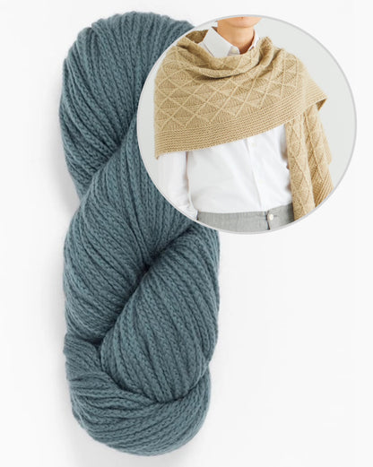 Void Shawl | zacht diamantpatroon van Far van Woolfolk