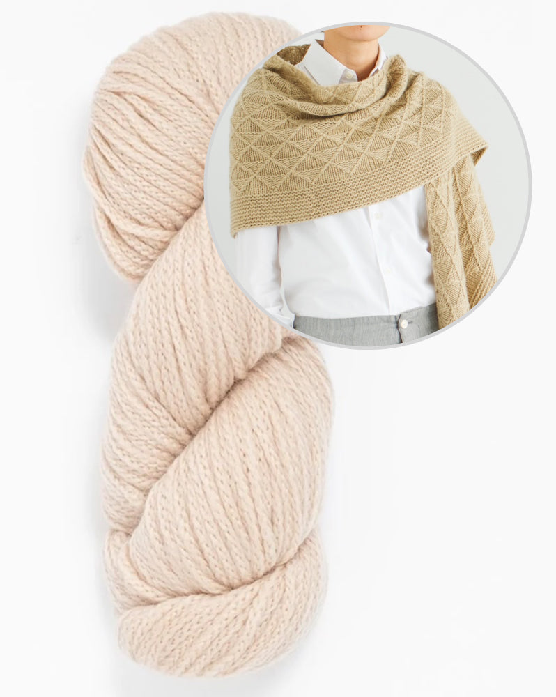 Void Shawl | zacht diamantpatroon van Far van Woolfolk