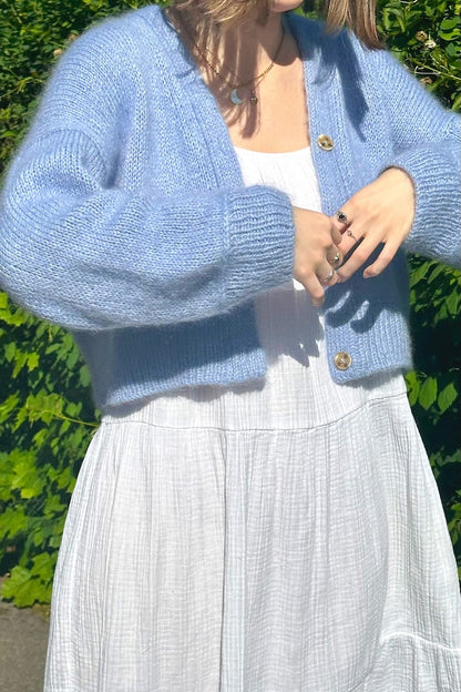 Maja Cardigan von wemadewardrobe mit Ecopuno und Silkhair oder Setasurivon Lana Grossa 5