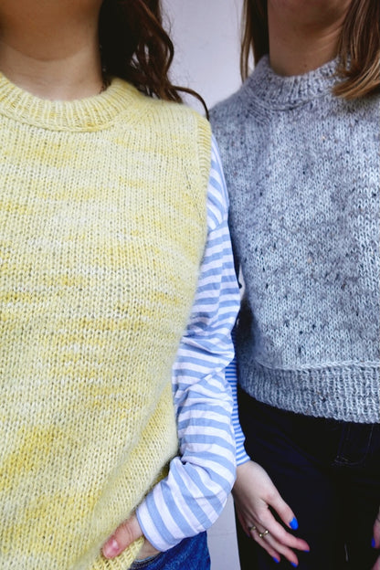 Maja Slipover | layering made from Tynn Peer Gynt and Tynn Silk Mohair by Sandnes Garn