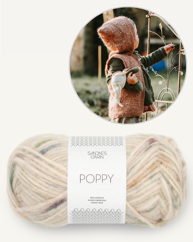 Weste Wiesenblume von Kleinigkeitenliebe mit Poppy von Sandnes Garn 14