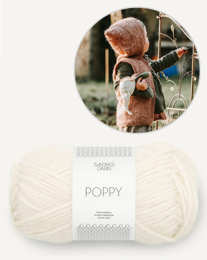 Weste Wiesenblume von Kleinigkeitenliebe mit Poppy von Sandnes Garn 15