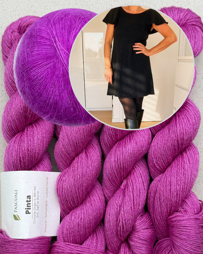 Whisper Dress | seidig zartes Kleid aus Pinta und Mohair Bliss von Pascuali