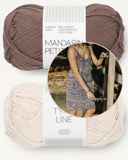Robe Willow | Robe basique en Mandarin Petit et Tynn Line de Sandnes Garn