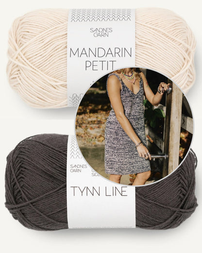 Robe Willow | Robe basique en Mandarin Petit et Tynn Line de Sandnes Garn
