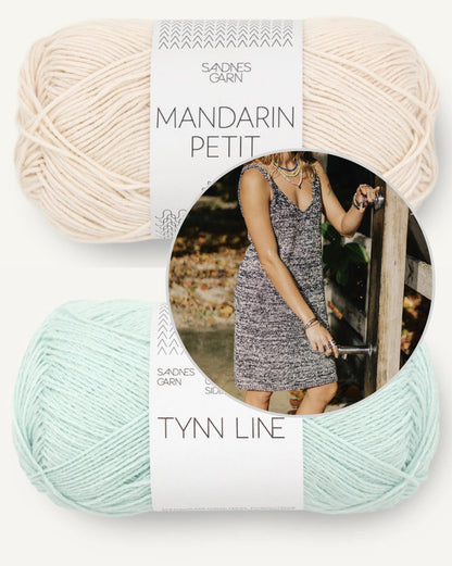 Robe Willow | Robe basique en Mandarin Petit et Tynn Line de Sandnes Garn