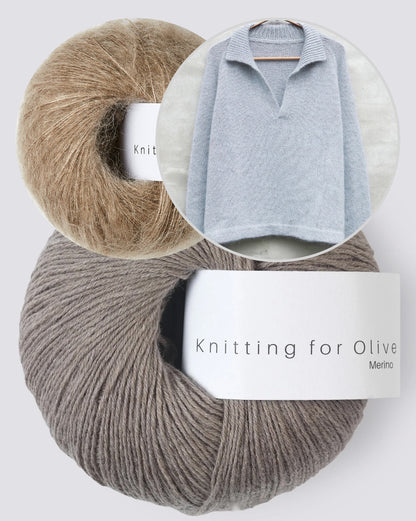 Wilson Sweater | zarter Polokragen aus Merino und Soft Silk Mohair von Knitting for Olive