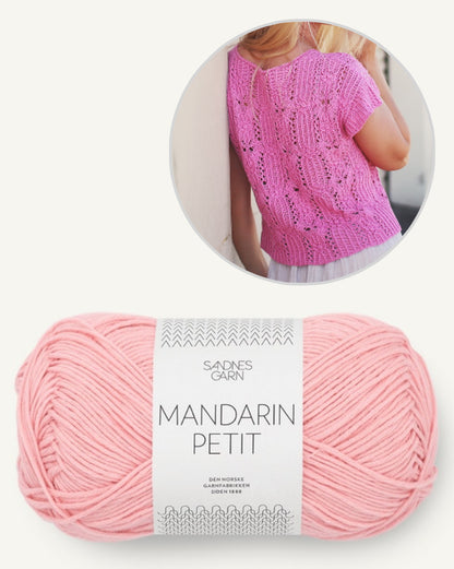 Woollahra Tee | Shirt mit wunderschönem Muster aus Mandarin Petit von Sandnes Garn