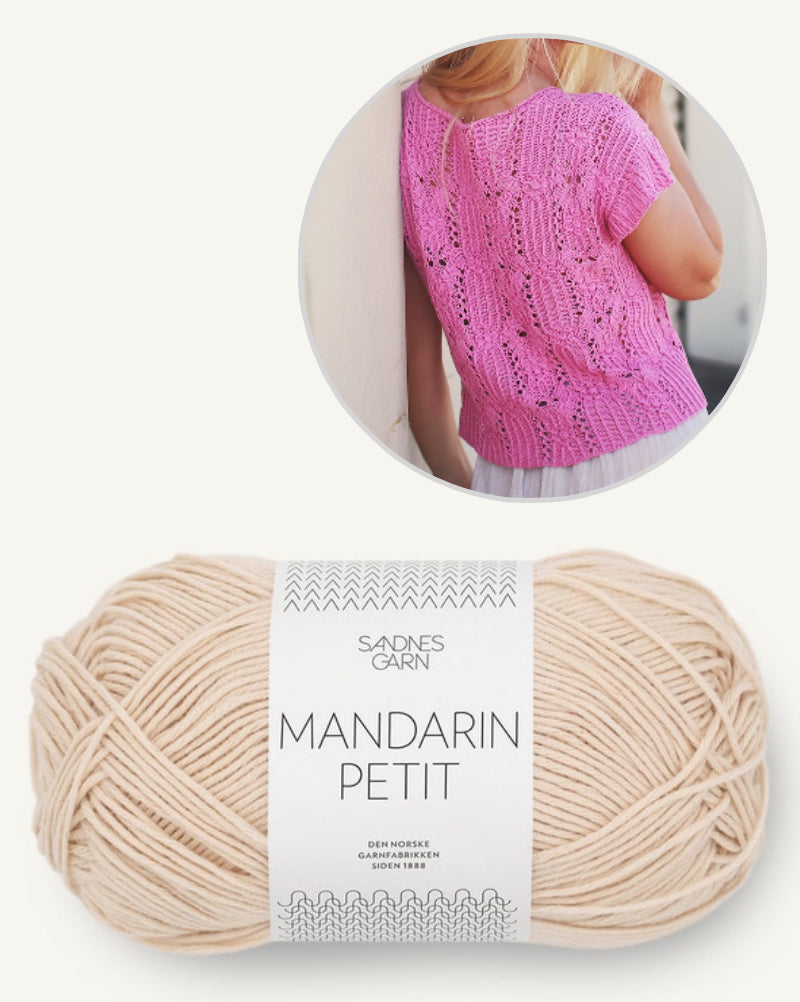 Woollahra Tee | Shirt mit wunderschönem Muster aus Mandarin Petit von Sandnes Garn