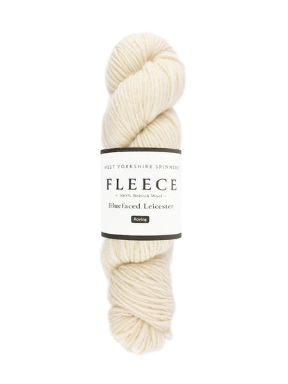 Fleece Bluefaced Leicester Roving | undyed yarn, super natural