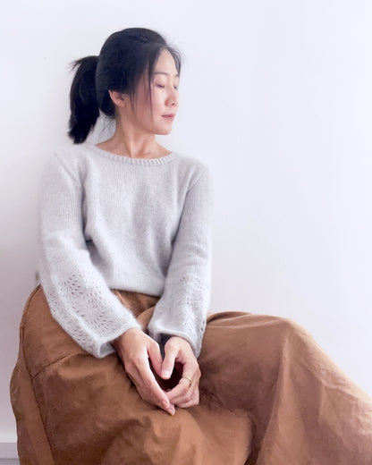 Felicity Shirt | zarte Musterärmel aus Classic Cashmere von Cardiff