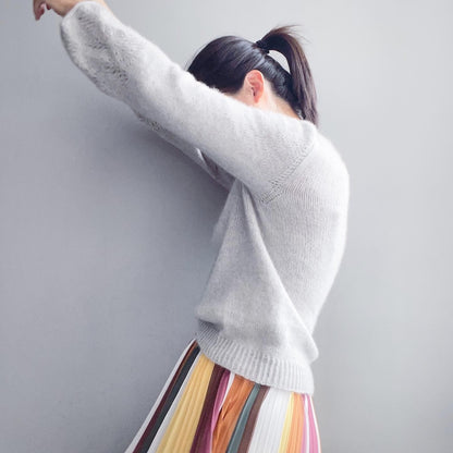 Felicity Shirt | zarte Musterärmel aus Classic Cashmere von Cardiff