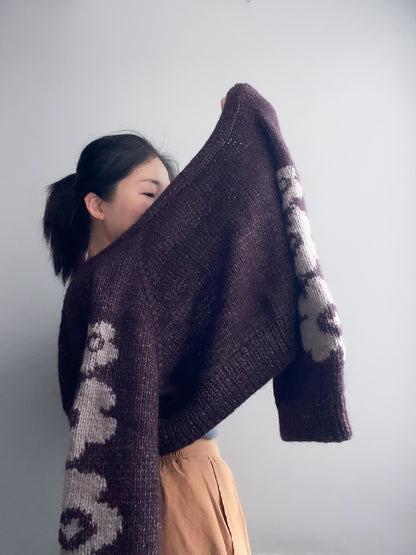 Nola Cardigan | ikonische Blütenärmel aus Le Coton & Alpaca von Biches & Bûches