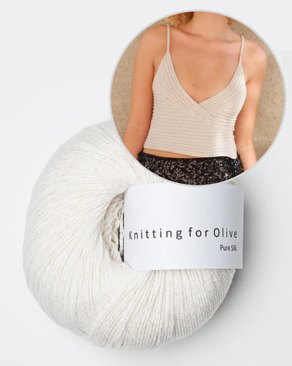 Yoko Top | Haut cache-cœur en soie pure de Knitting for Olive