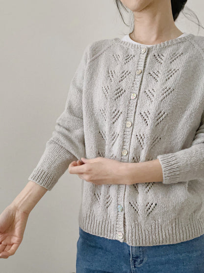 Peony Cardigan | delicate pattern from Le Petit Organic Cotton by Biches & Bûches