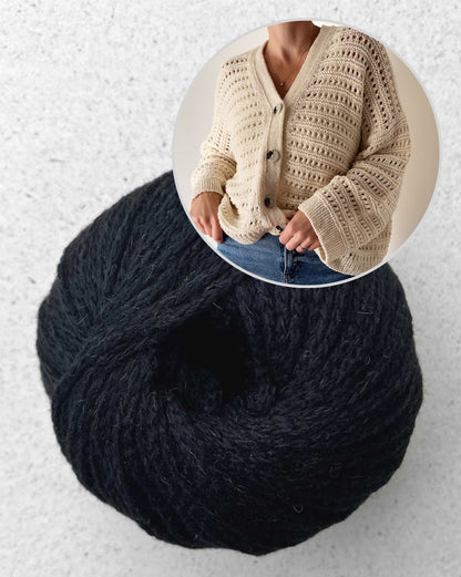 Yutori Cardigan | luxuriös und weich aus Camel DK von Pascuali
