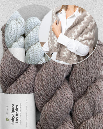 Cape Zigzag | Motif norvégien en baby alpaga Los Andes