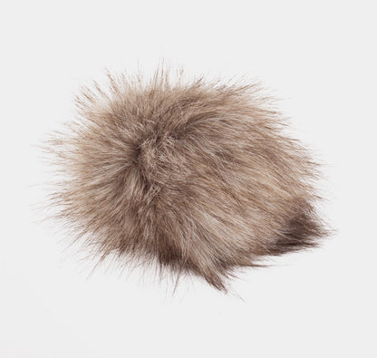 XXL Kunstfell Pompon mit Druckknopf