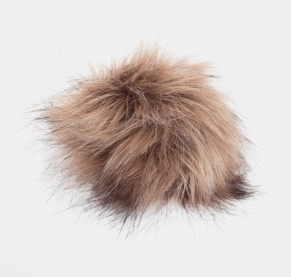 XXL Kunstfell Pompon mit Druckknopf