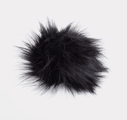 XXL Kunstfell Pompon mit Druckknopf