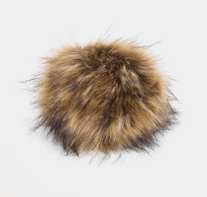 XXL Kunstfell Pompon mit Druckknopf