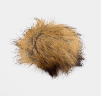 XXL Kunstfell Pompon mit Druckknopf