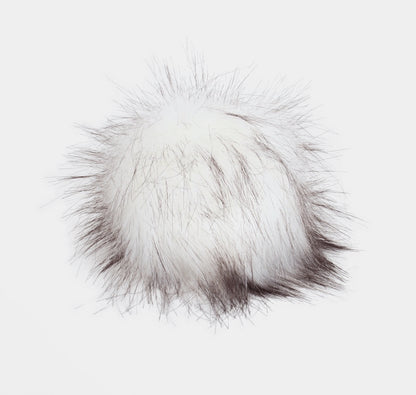 XXL Kunstfell Pompon mit Druckknopf