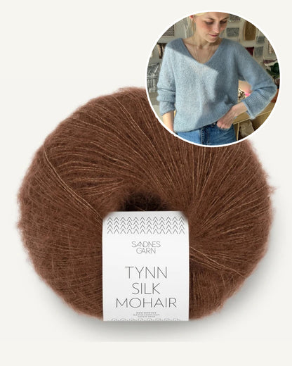 Kumulus Bluse | zarte Bluse aus Tynn Silk Mohair von Sandnes Garn