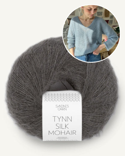 Kumulus Bluse | zarte Bluse aus Tynn Silk Mohair von Sandnes Garn