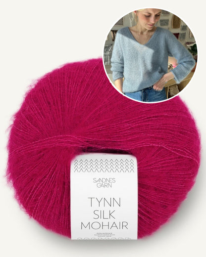Kumulus Bluse | zarte Bluse aus Tynn Silk Mohair von Sandnes Garn