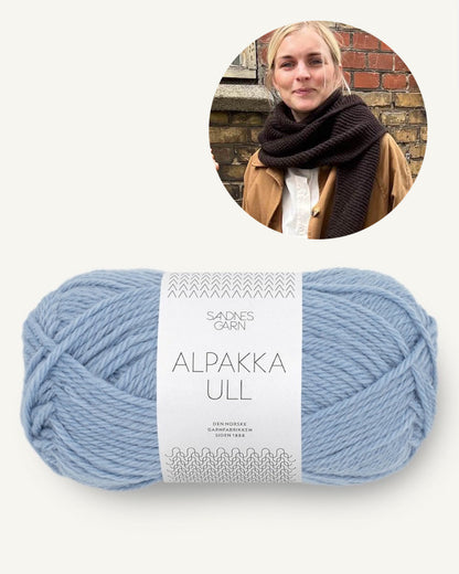 Petiteknit Sophie Shawl mit Alpakka Ull von Sandnes Garn Farbe 6032